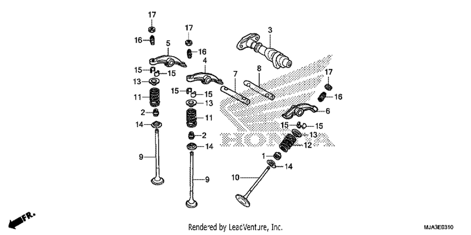  10 CAMSHAFT VALVE (REAR)