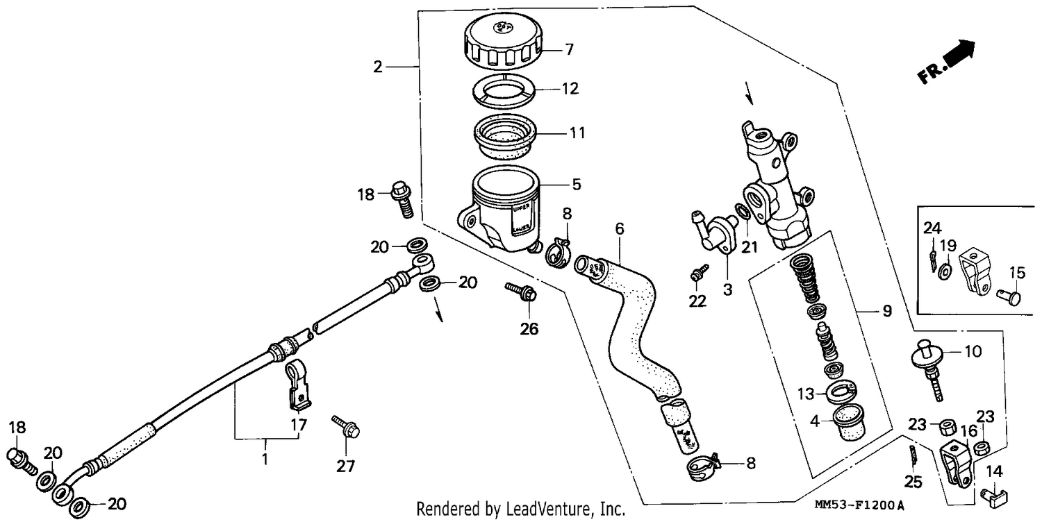 REAR BRAKE MASTER CYLINDER