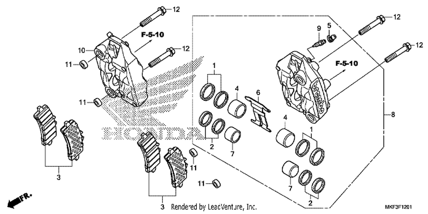  1 FRONT BRAKE CALI PER (CBR1000S1/ S2)