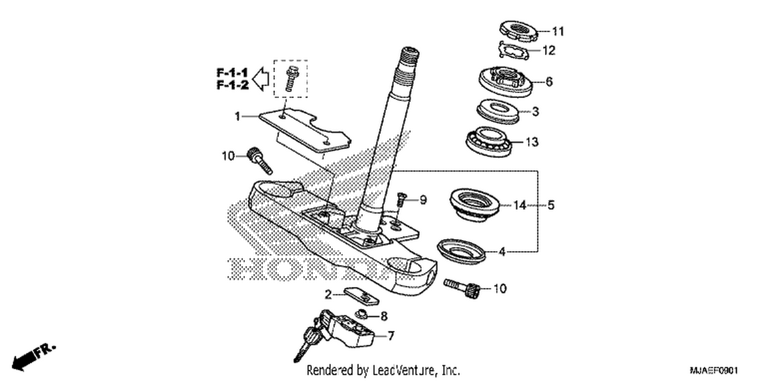 1 STEERI NG STEM (VT750C2S/ S)