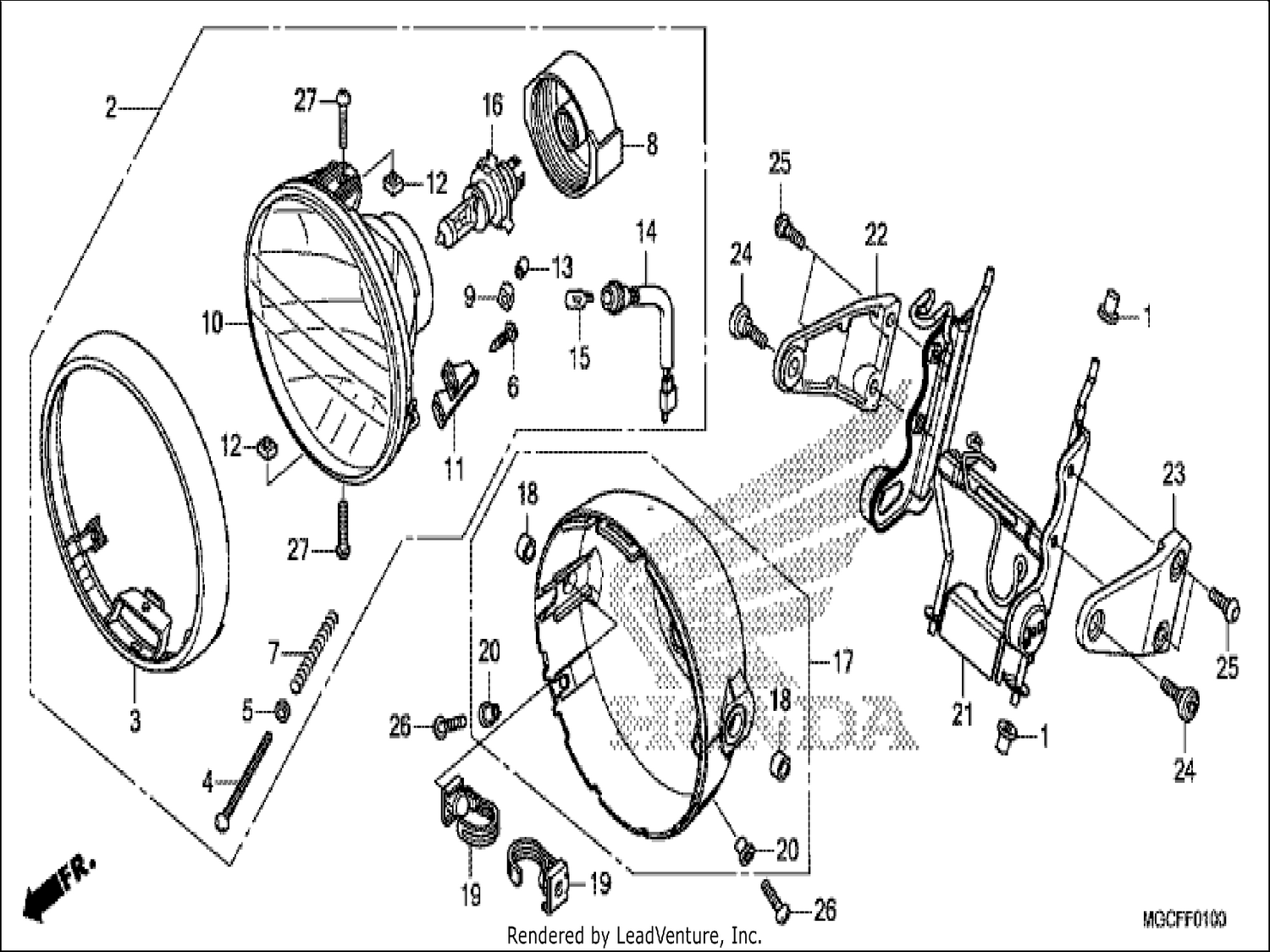 HEADLIGHT (CB1100TAD)