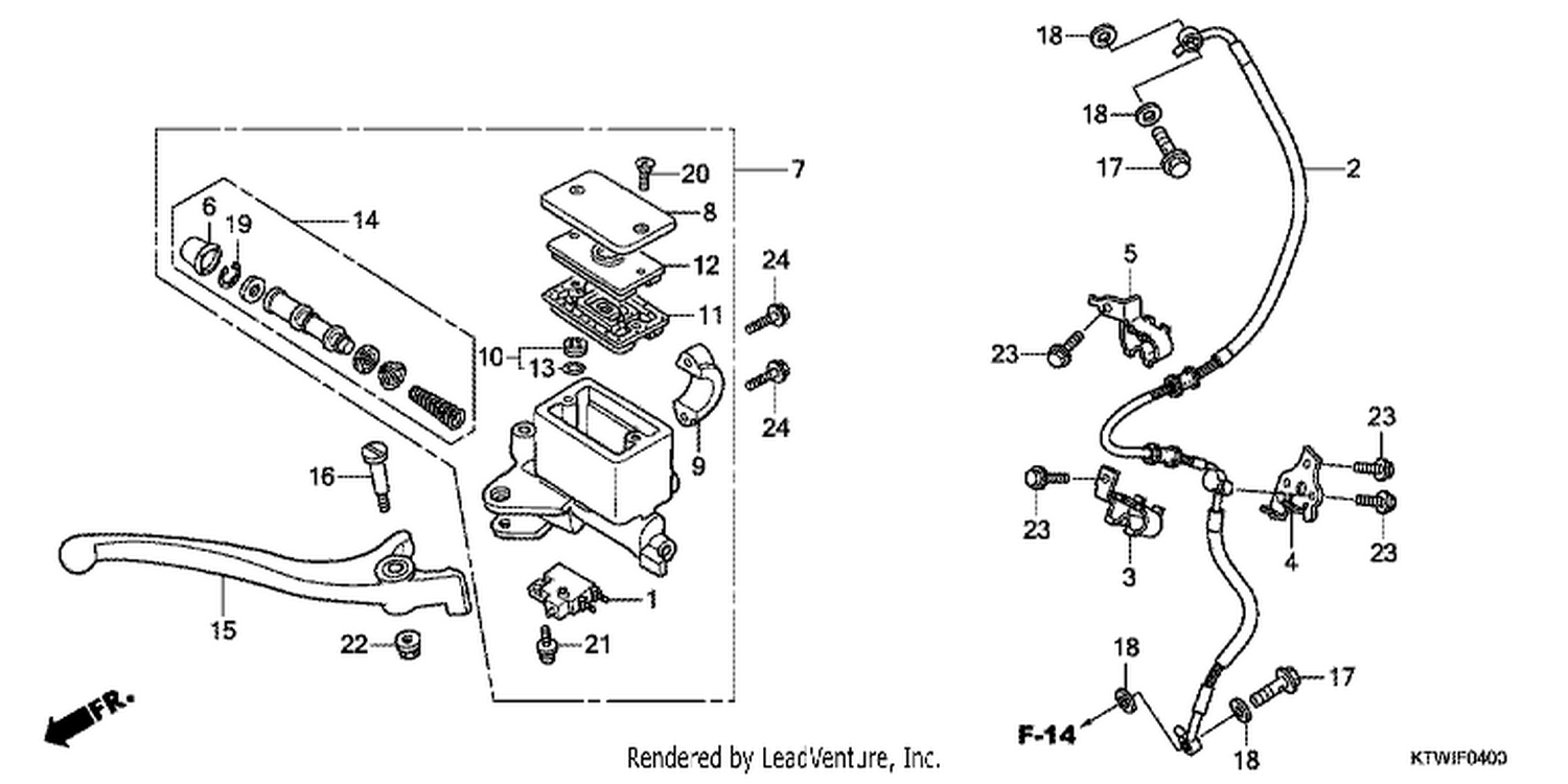  FR. BRAKE MASTER CYLINDER (SH300)