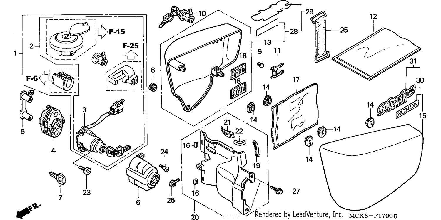 SIDE COVER/KEY SET