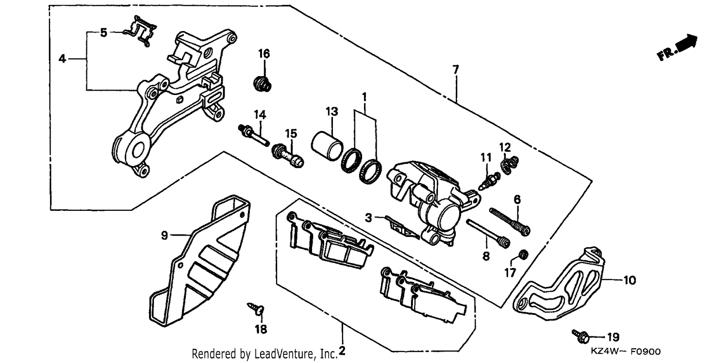 REAR BRAKE CALIPER