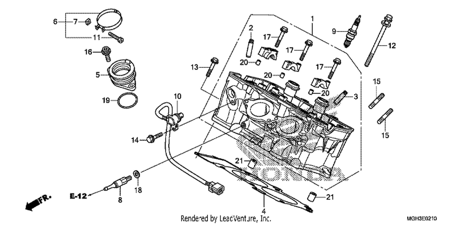 10 CYLINDER HEAD (REAR)
