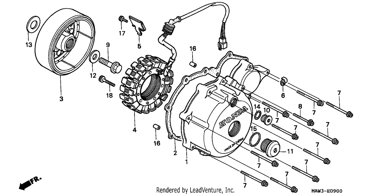 LEFT CRANKCASE COVER/ GENERATOR