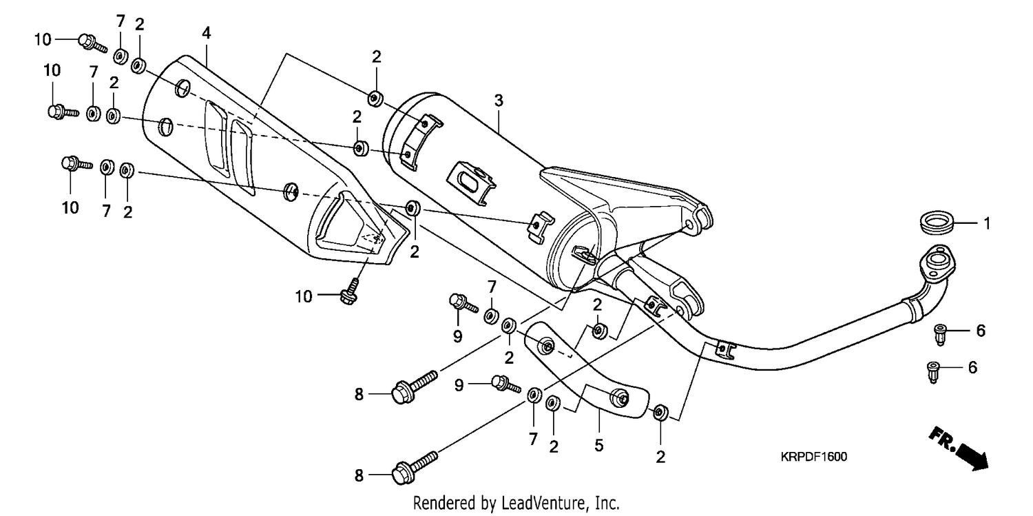 EXHAUST MUFFLER (SCV100F9-TU)