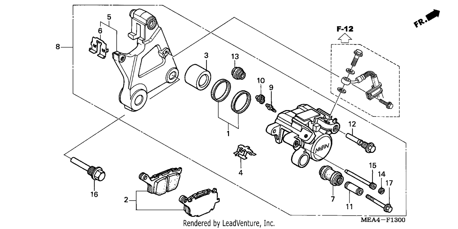 REAR BRAKE CALIPER