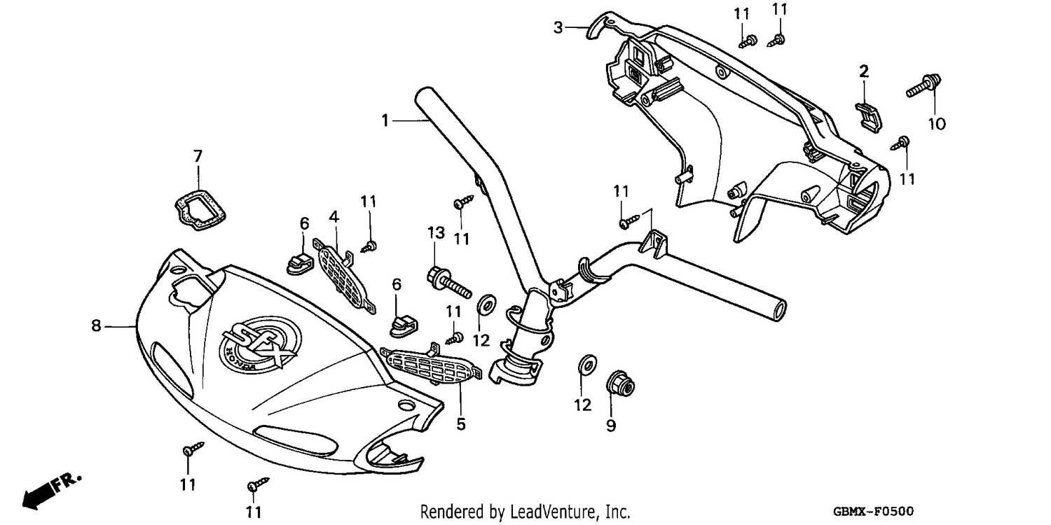 STEERING HANDLE/ HANDLE COVER (1)