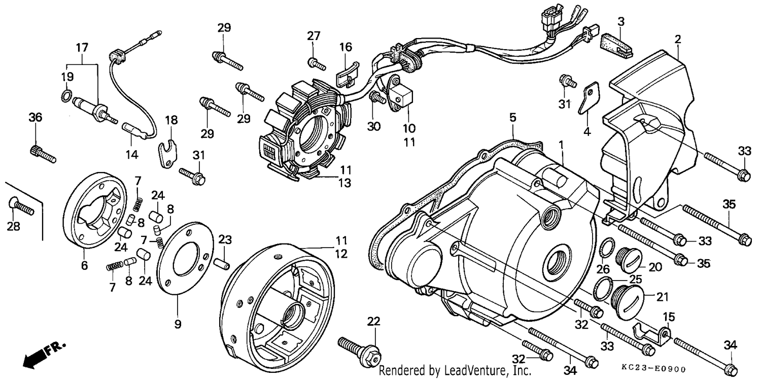 LEFT CRANKCASE COVER/ GENERATOR
