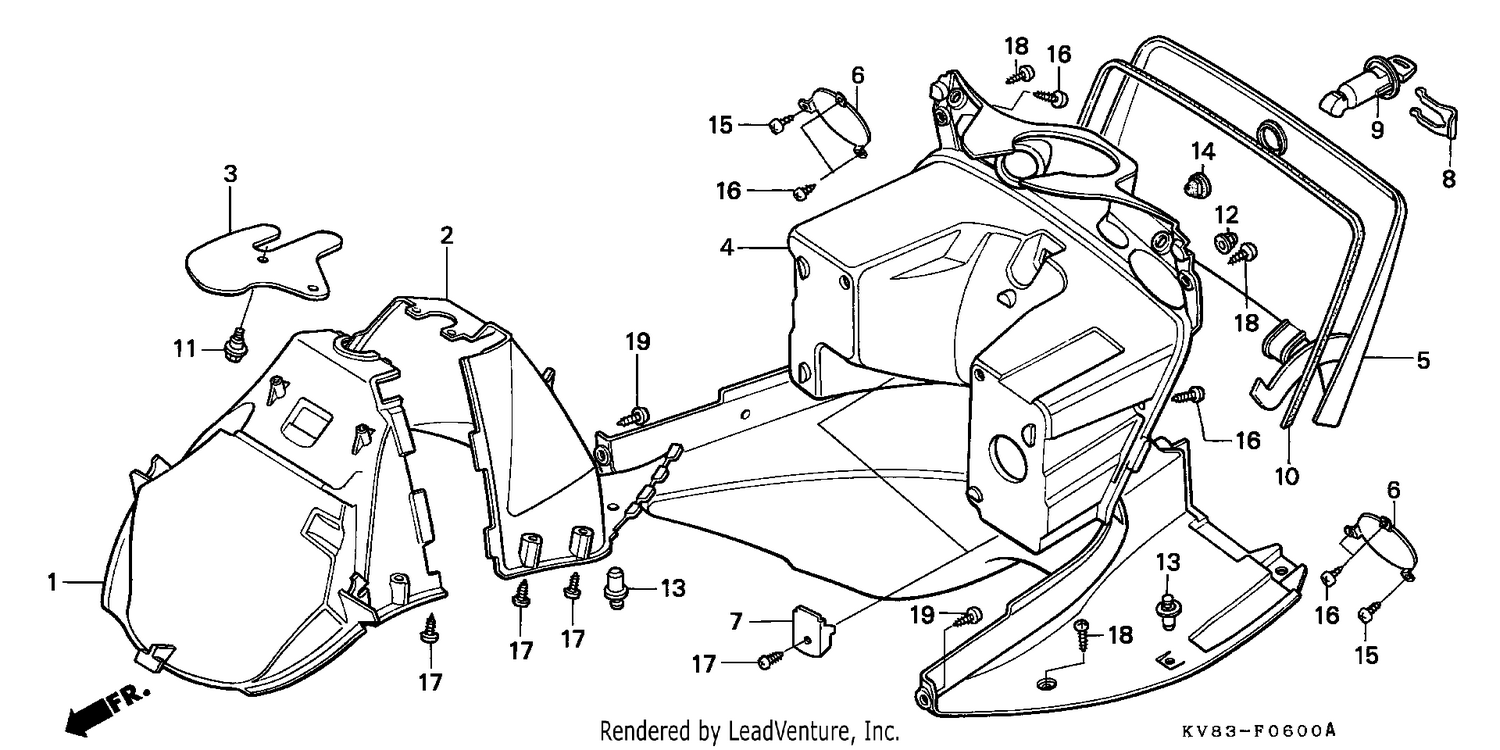 FRONT FENDER/LEG SHIELD