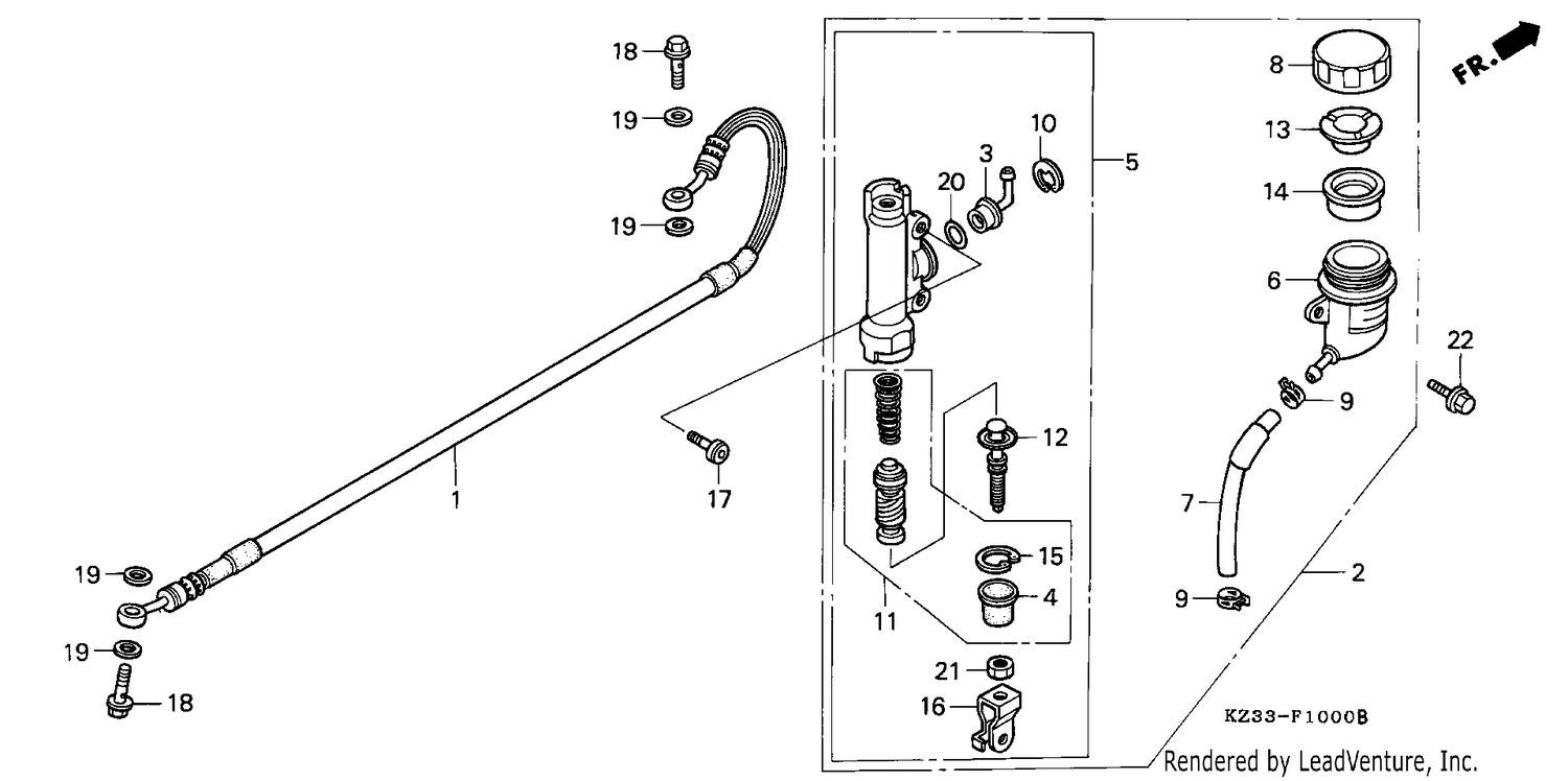 REAR BRAKE MASTER CYLINDER