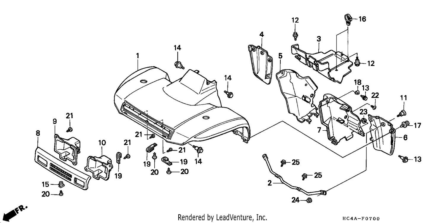 FRONT FENDER (TRX300) ('92)