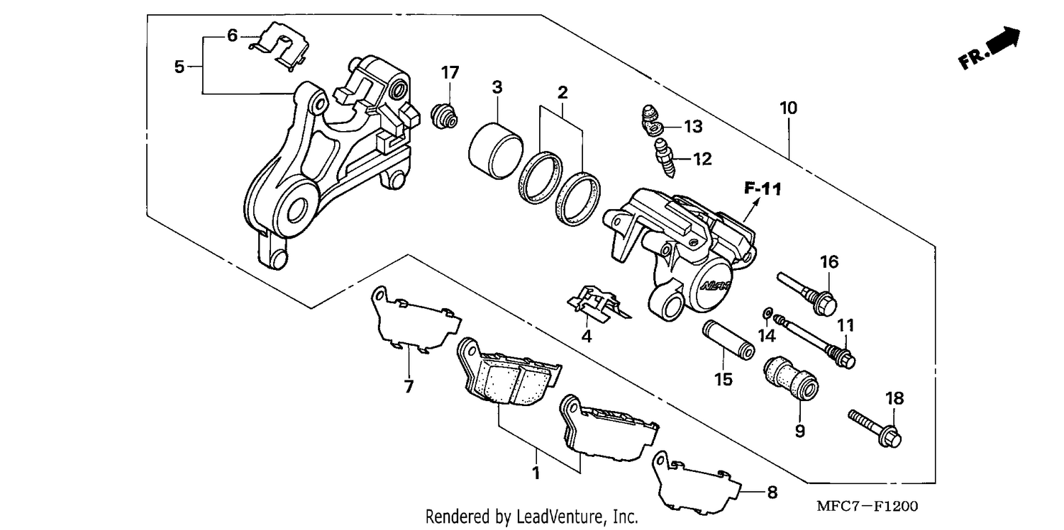 REAR BRAKE CALIPER