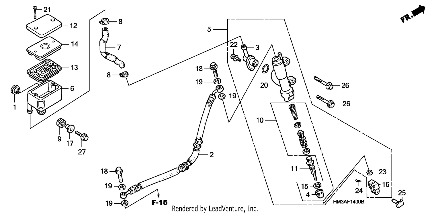RR. BRAKE MASTER CYLINDER