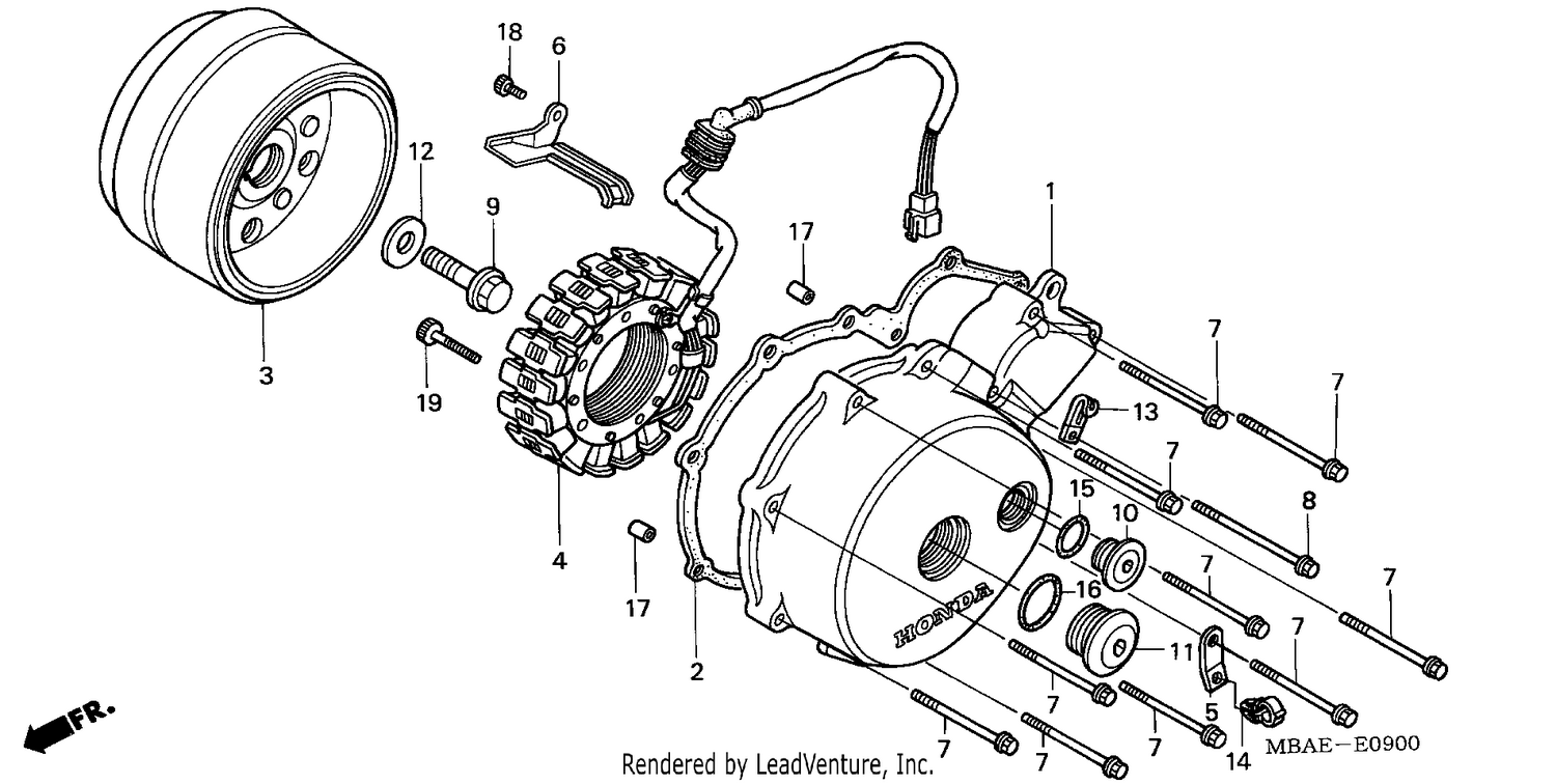 LEFT CRANKCASE COVER/ GENERATOR