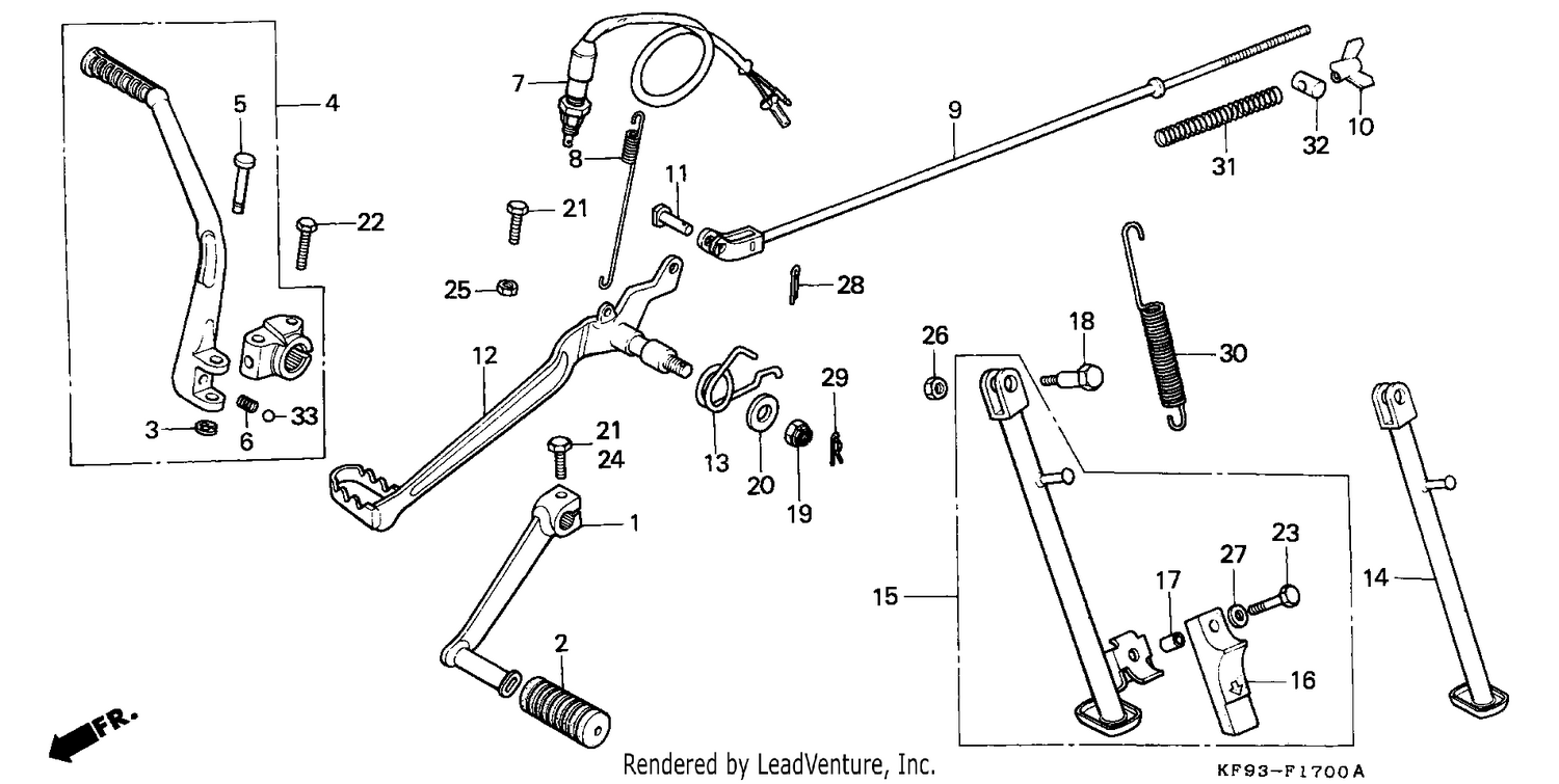 PEDAL/KICK STARTER ARM