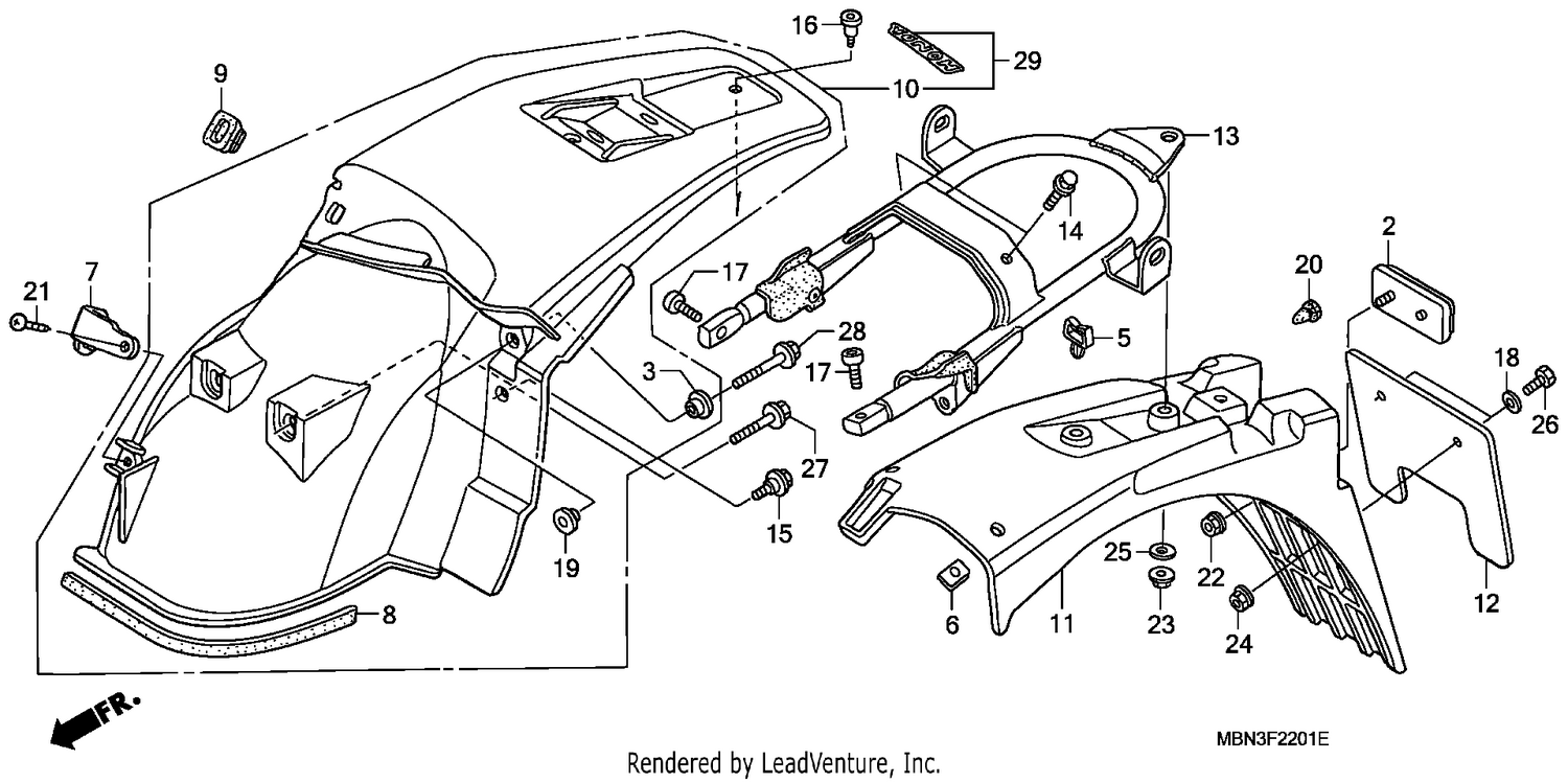 REAR FENDER (DK/ED/U)