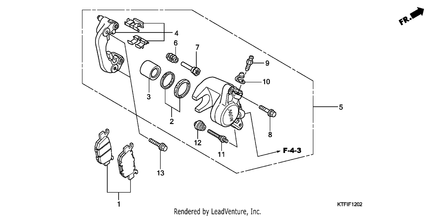 REAR BRAKE CALIPER (SH1259/1509)