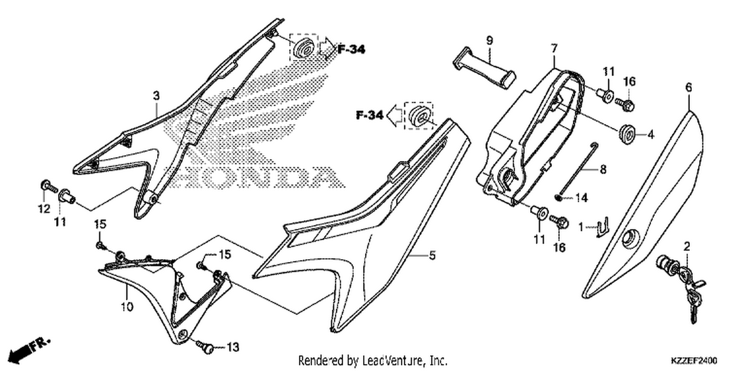  SI DE COVER (CRF250L/ LA)