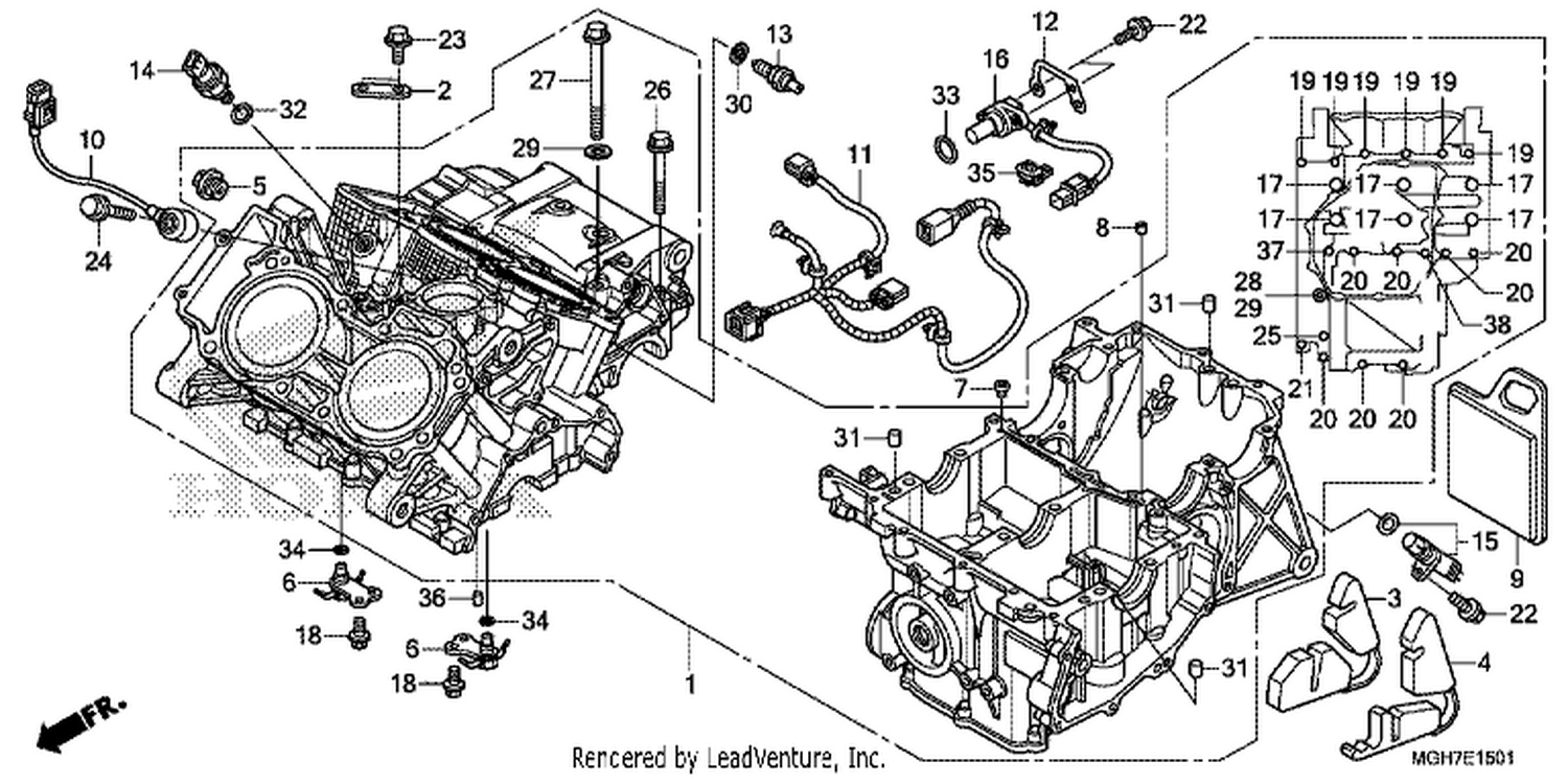  1 CRANKCASE (VFR1200XD/ XDA/ XDL/ XDS)