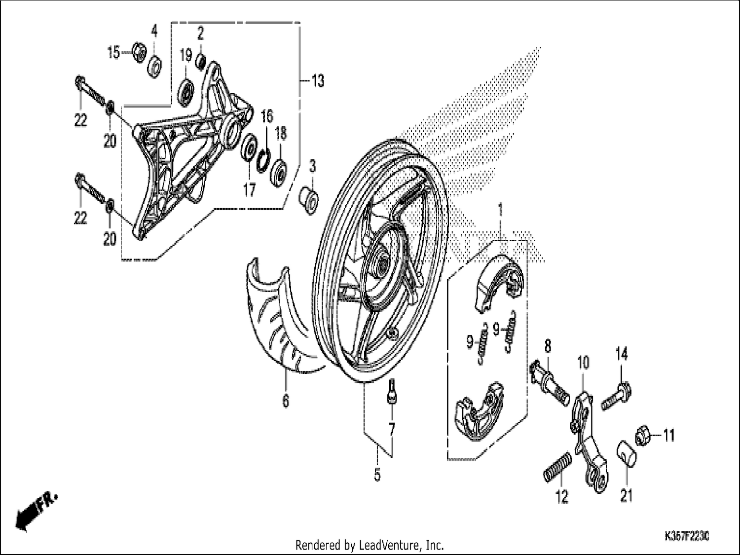  30 REAR WHEEL/SWINGARM