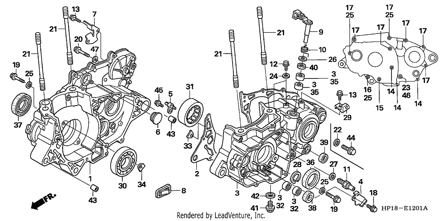 CRANKCASE (TRX450R6,7,8/ER6,7,8)
