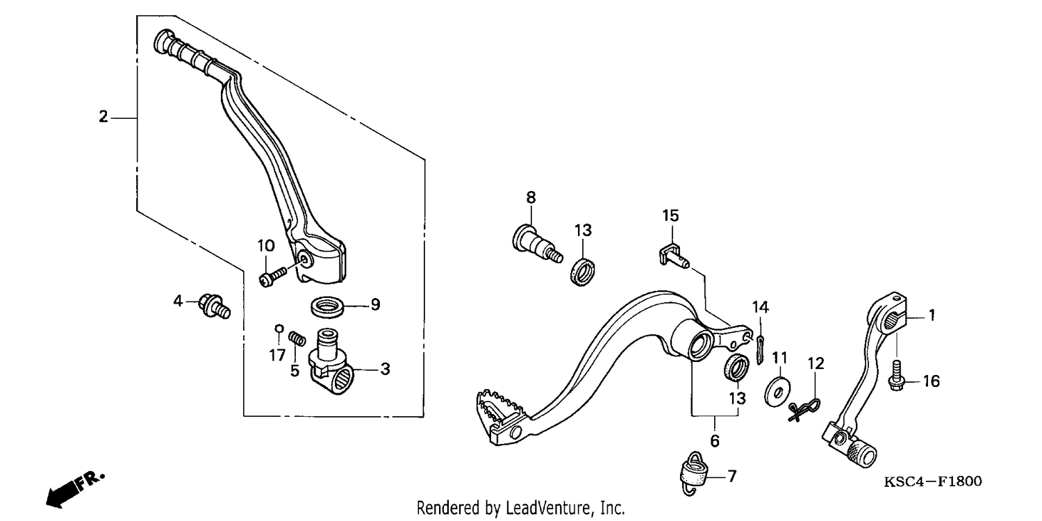 PEDAL/KICK STARTER ARM