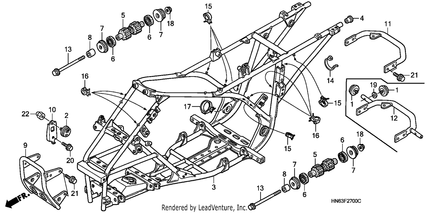 FRAME BODY (TRX250EX1/2/3/4/5)