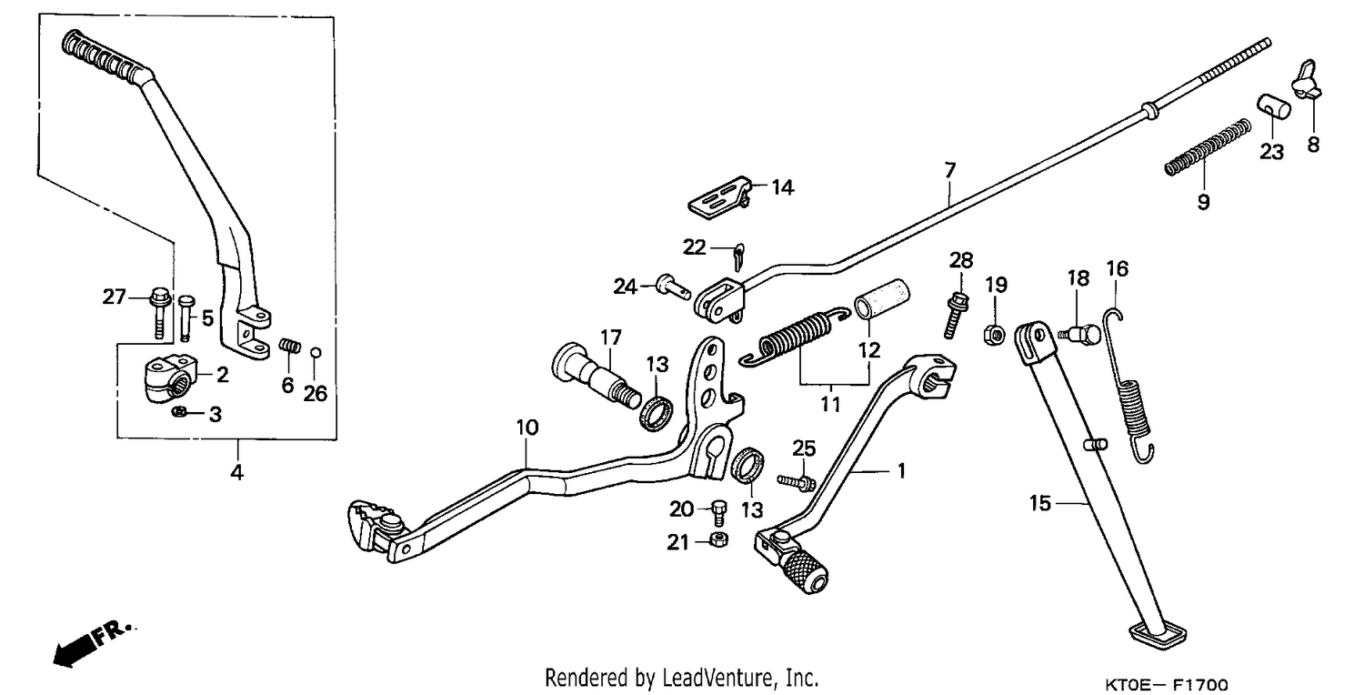 PEDAL/KICK STARTER ARM