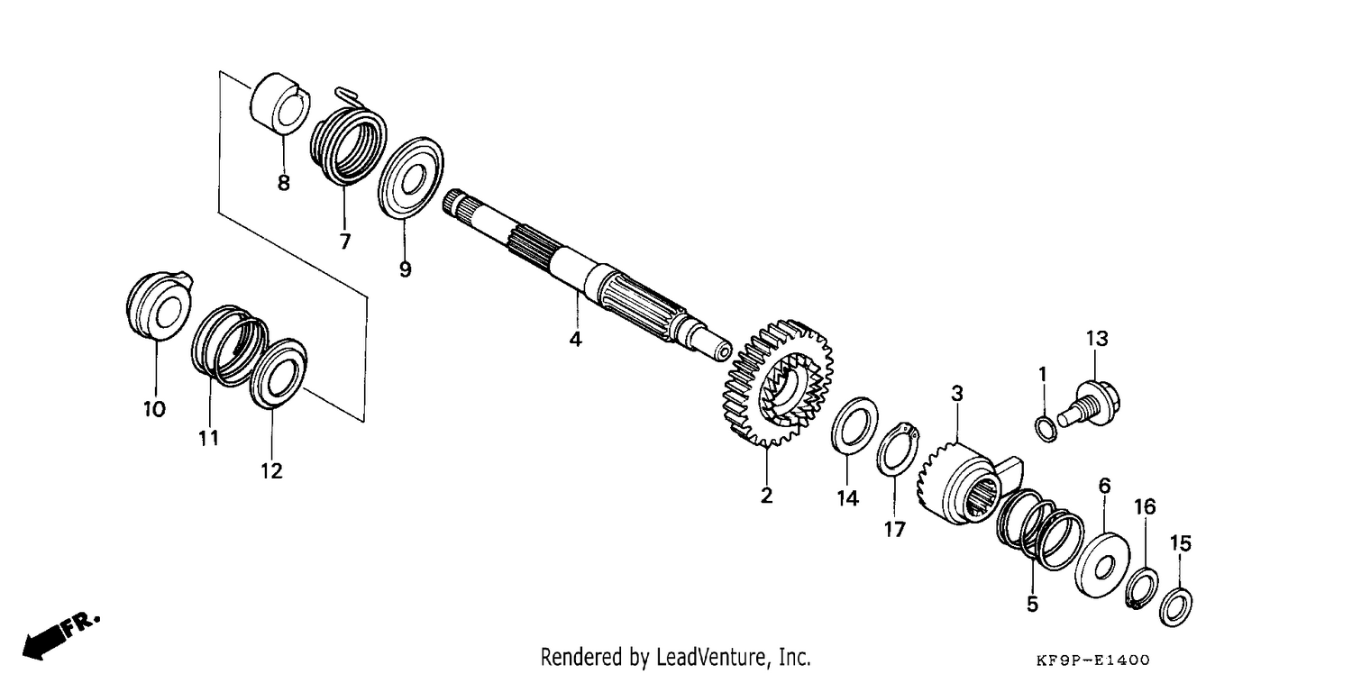 KICK STARTER SPINDLE