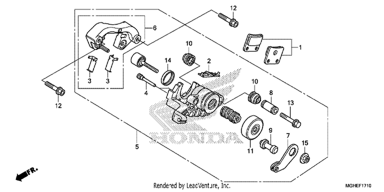  10 PARKING BRAKE CALIPER