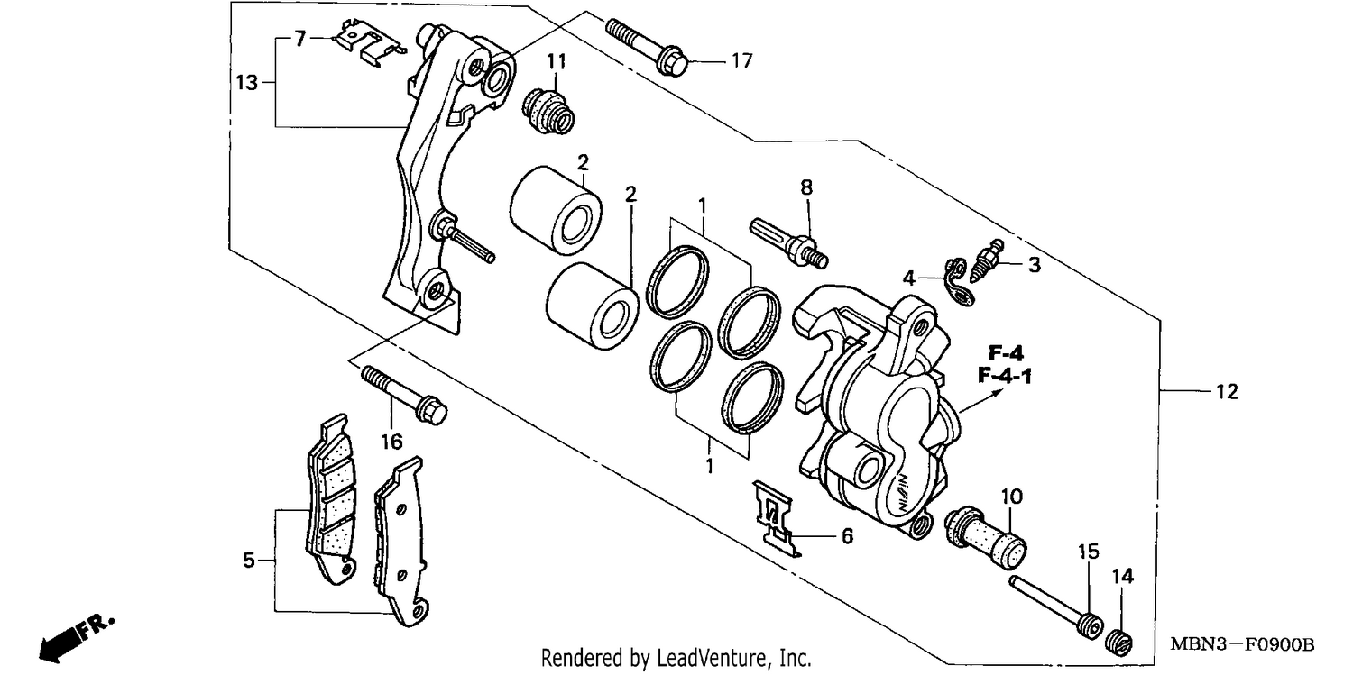 FRONT BRAKE CALIPER (CM/DK/ED)