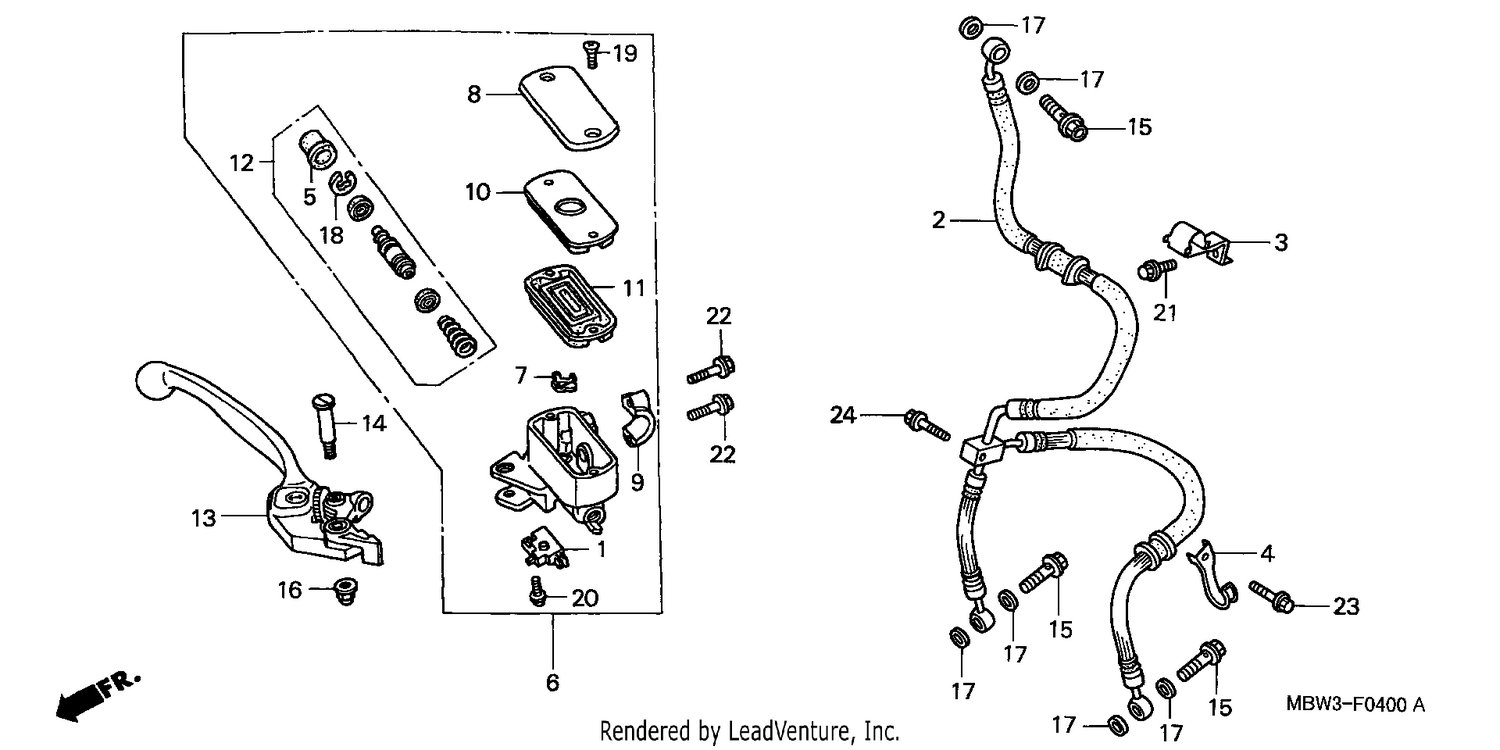 FR. BRAKE MASTER CYLINDER