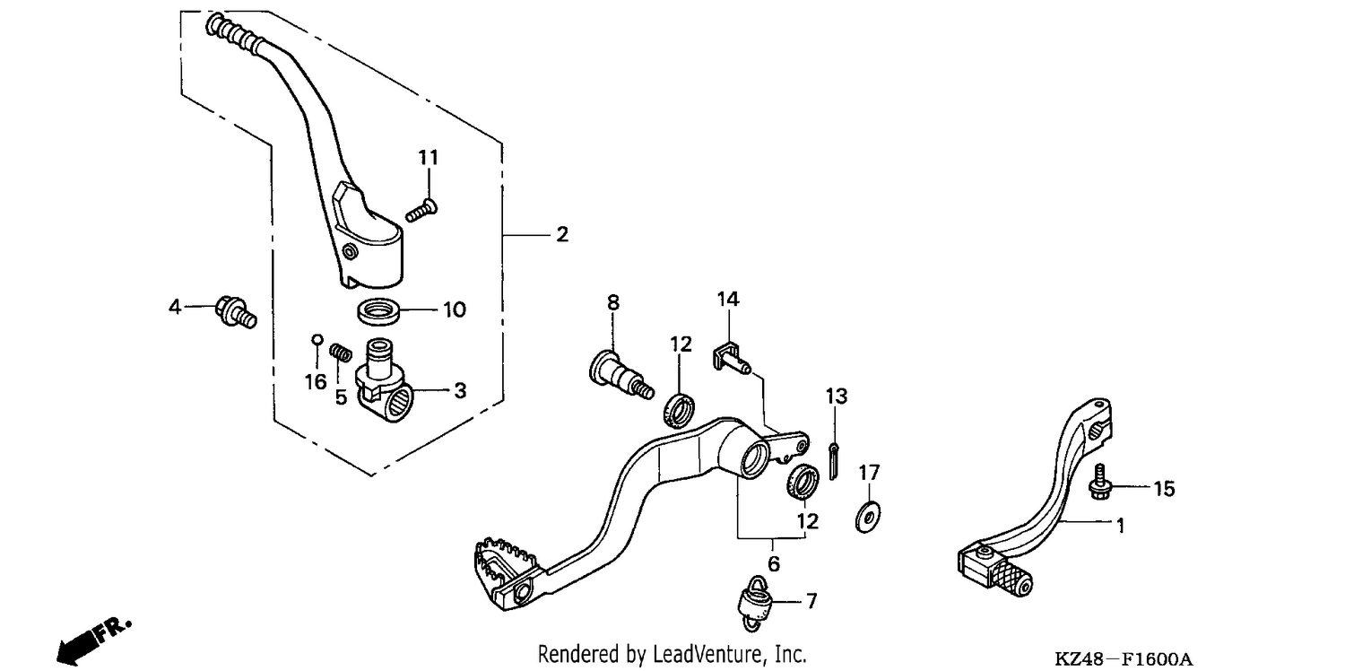 PEDAL/KICK STARTER ARM