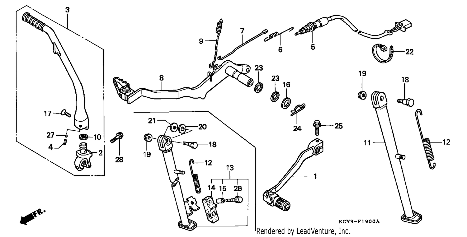 PEDAL/KICK STARTER ARM
