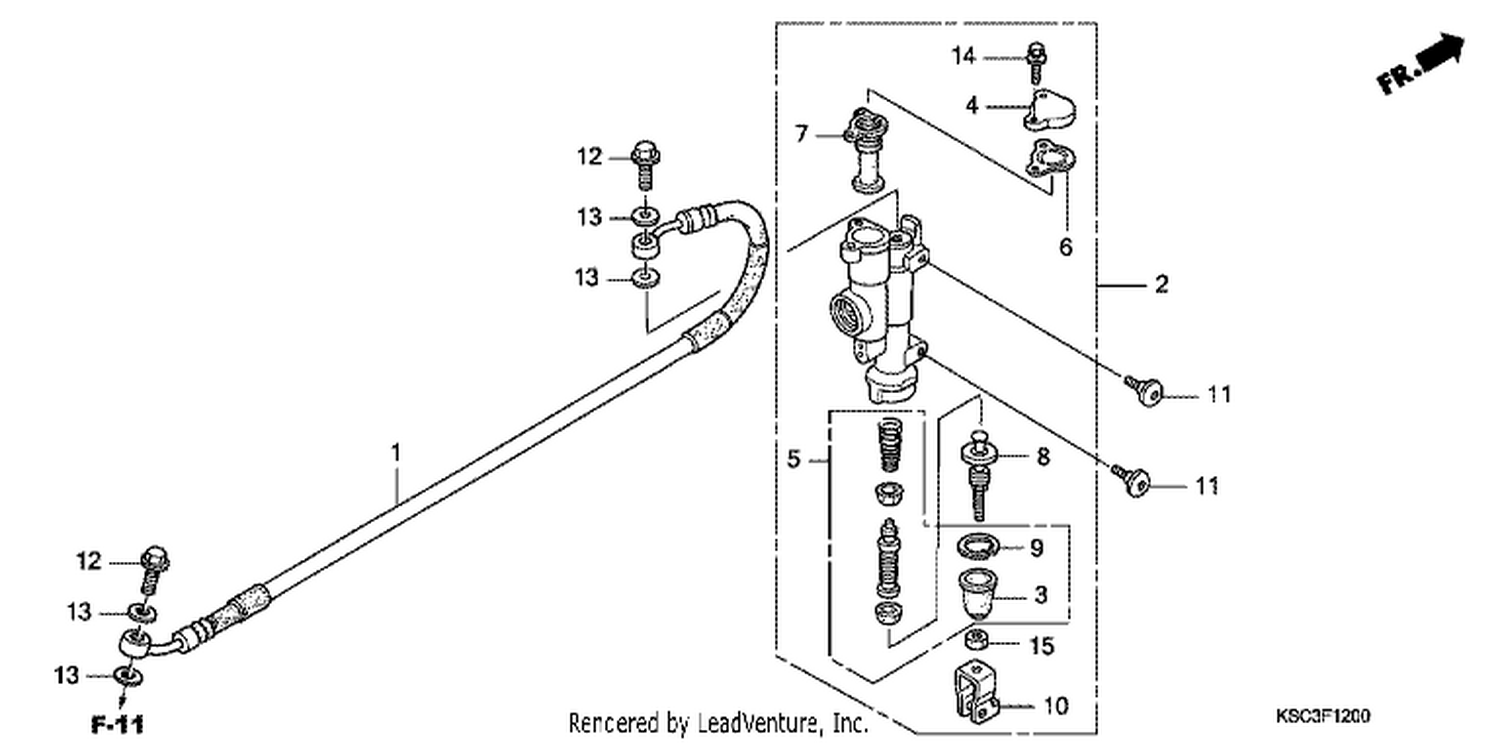  RR. BRAKE MASTER CYLINDER