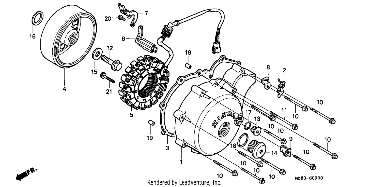 LEFT CRANKCASE COVER/ GENERATOR