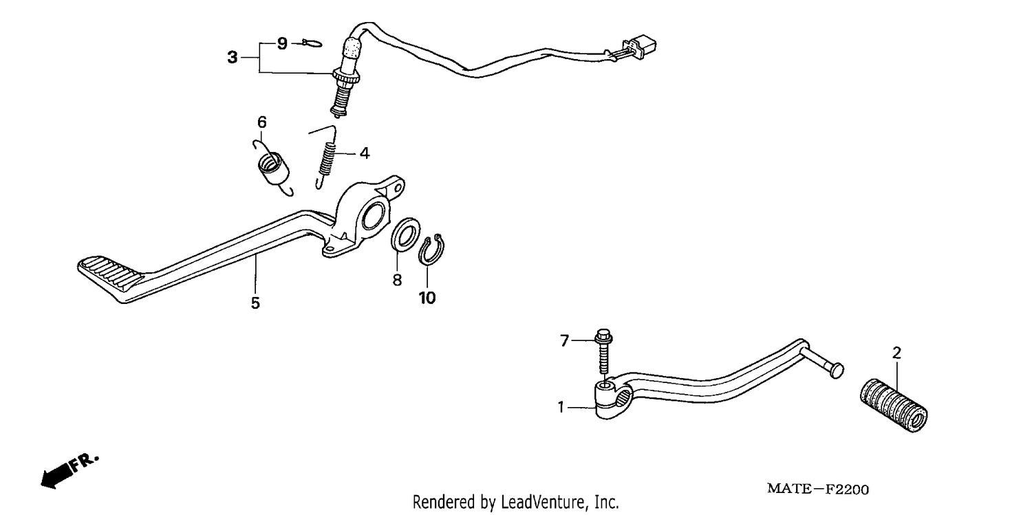 BRAKE PEDAL/CHANGE PEDAL
