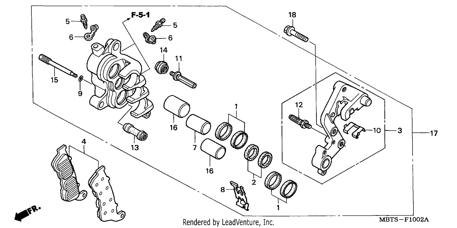 FRONT BRAKE CALIPER (R.) (XL1000VA)