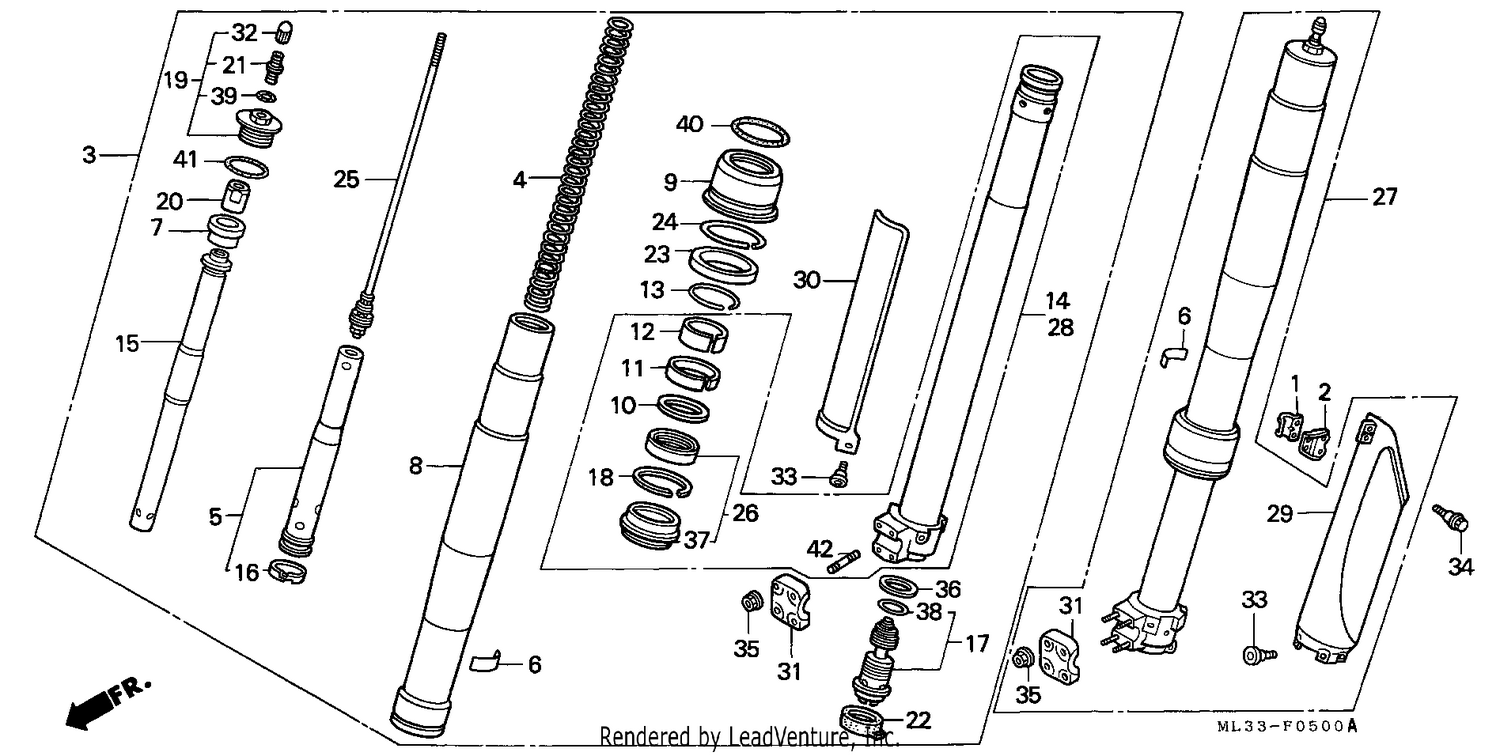 FRONT FORK (CR500RL)