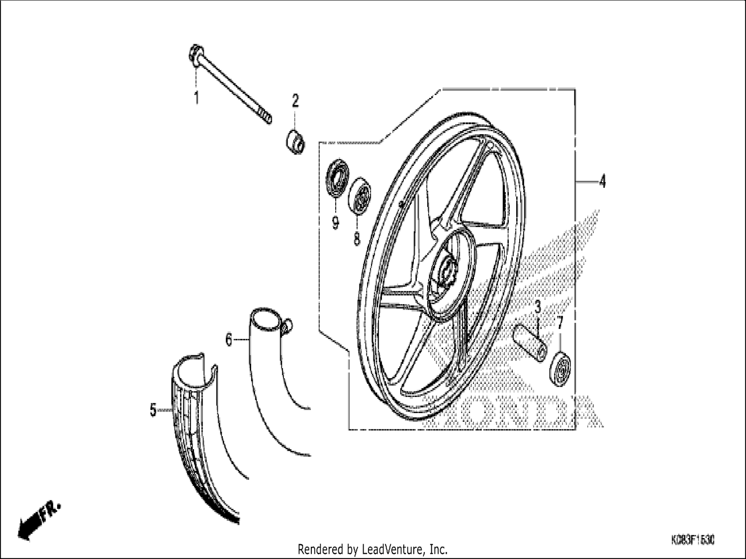  30 FRONT WHEEL (CAST/DRUM BRAKE)