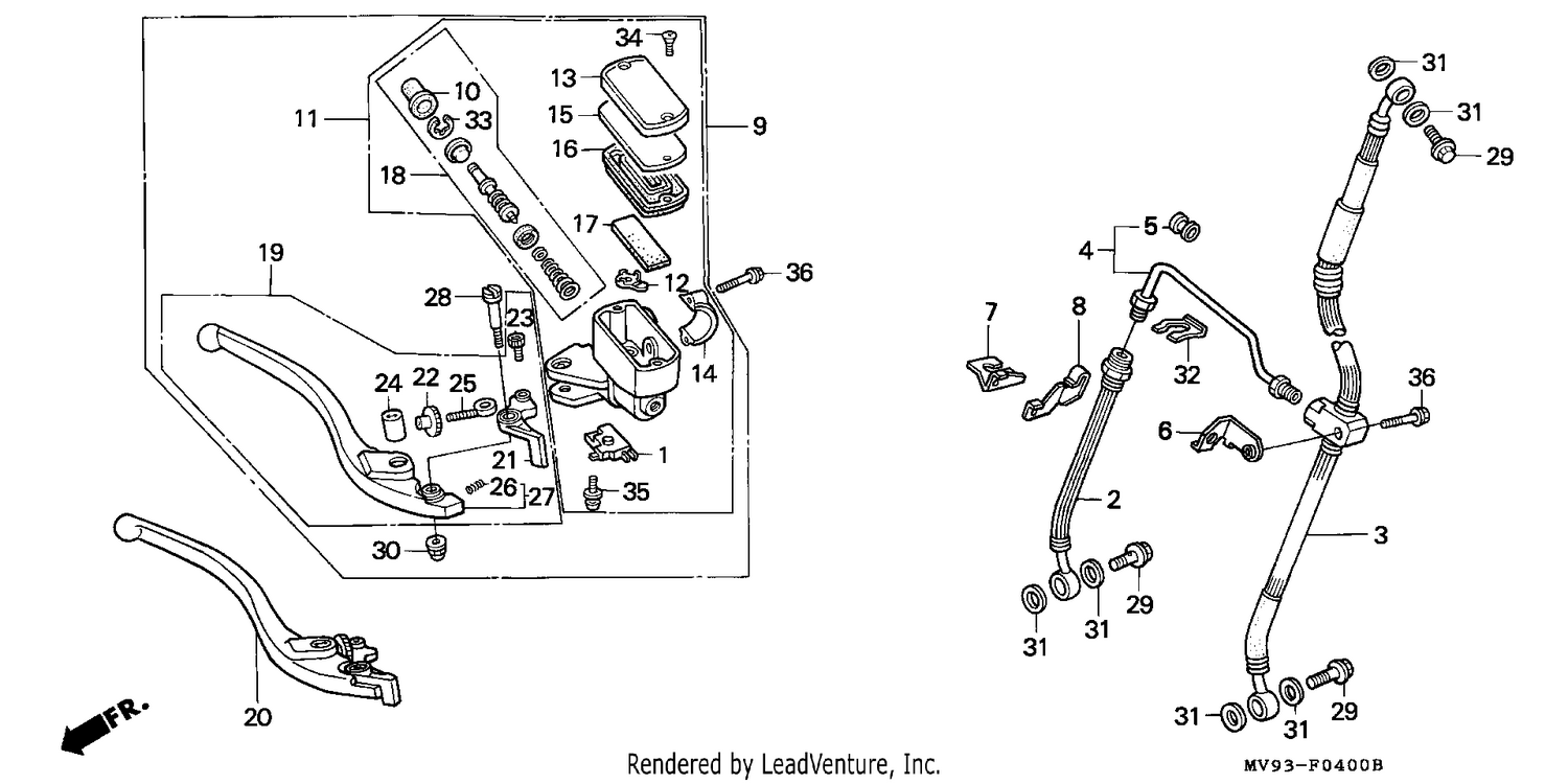 FR. BRAKE MASTER CYLINDER