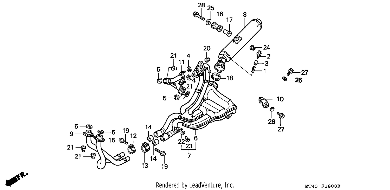 EXHAUST MUFFLER (VFR750FL/FM/FN/FP)