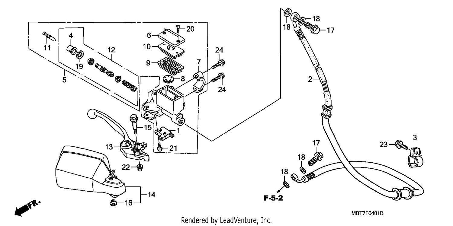 FR. BRAKE MASTER CYLINDER (XL1000VA)