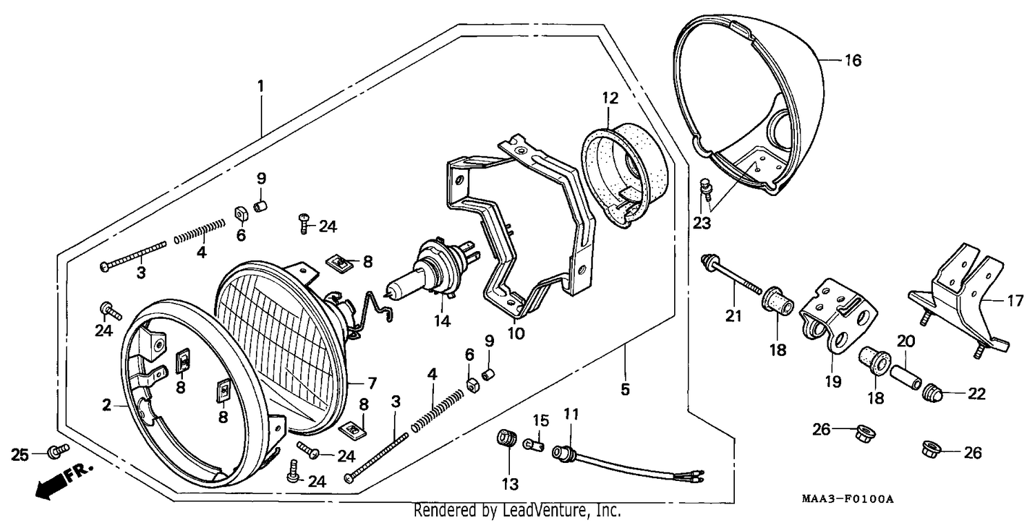 HEADLIGHT (VT1100CS/CT)