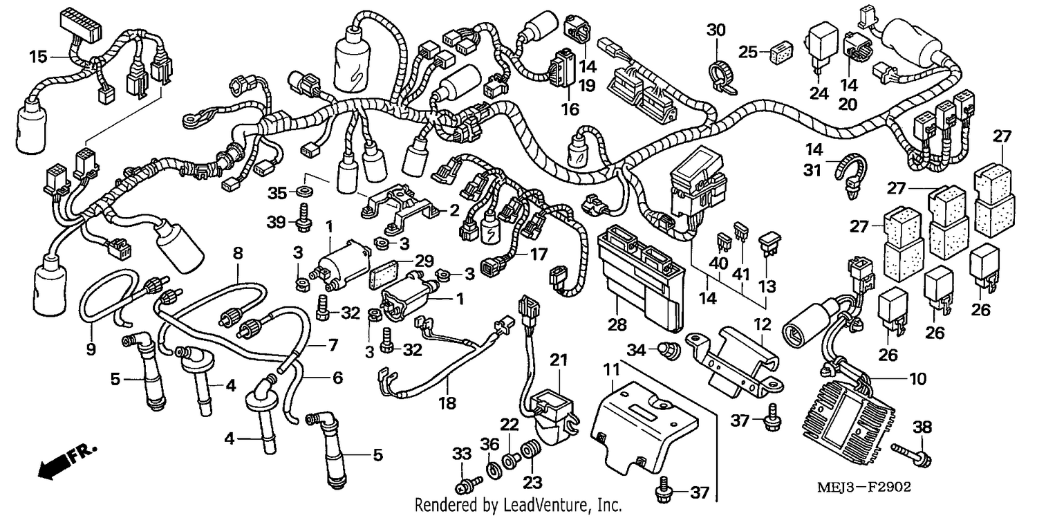 WIRE HARNESS/IGNITION COI L (CB1300S/SA)