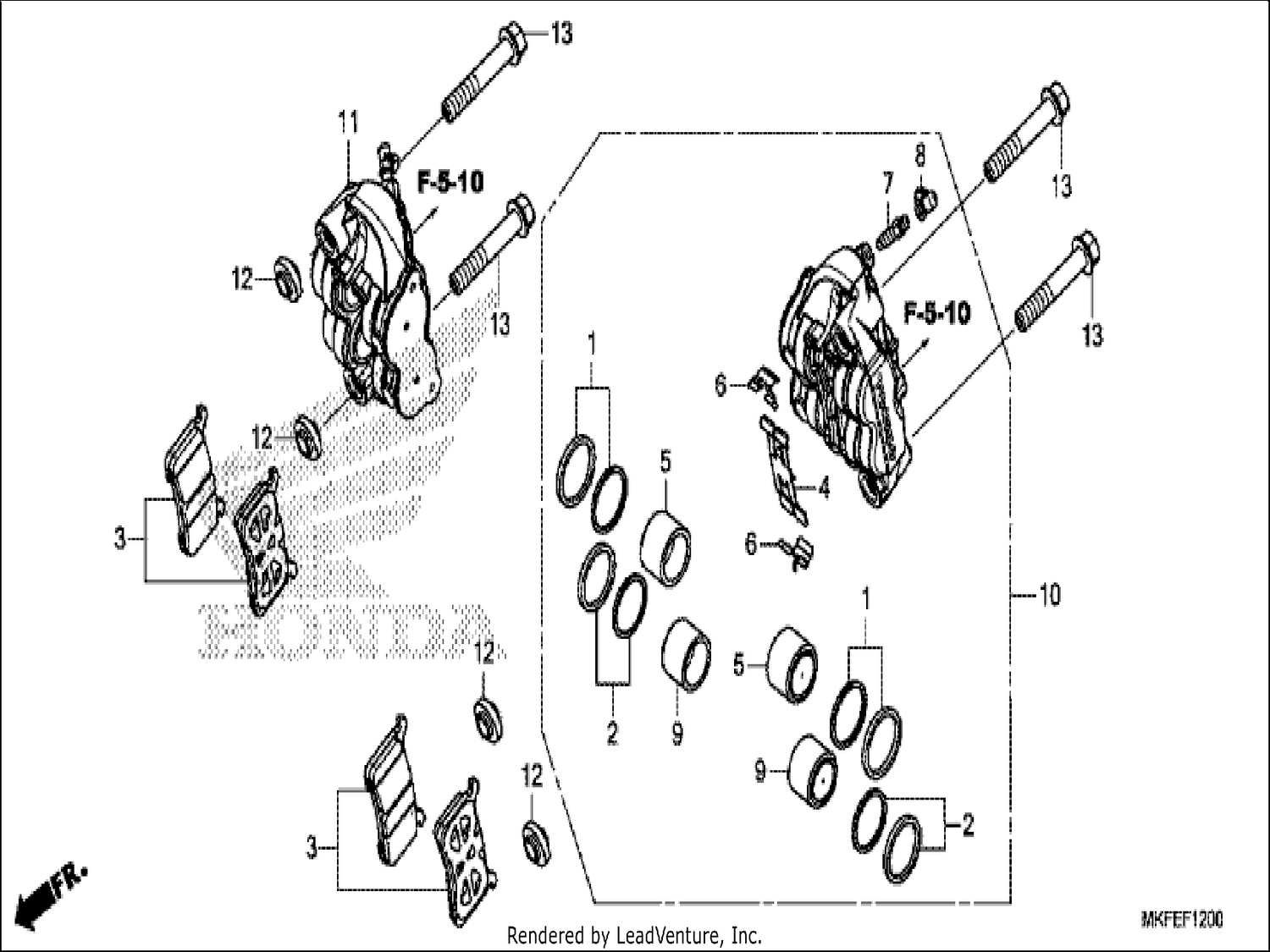  FRONT BRAKE CALIPER (CBR1000RA)