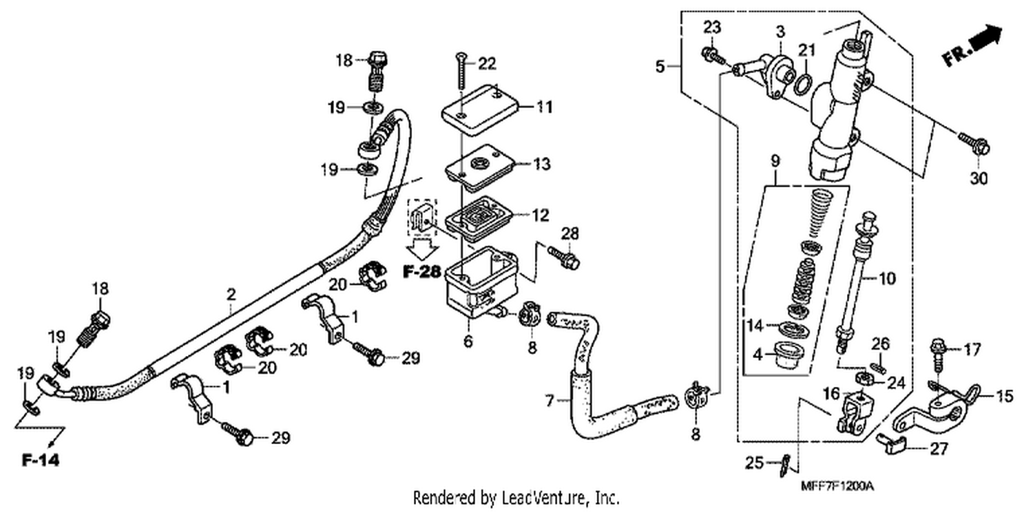  RR. BRAKE MASTER CYLINDER
