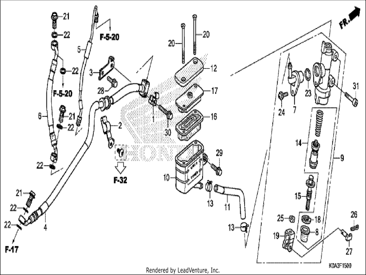  REAR BRAKE MASTER CYLINDER